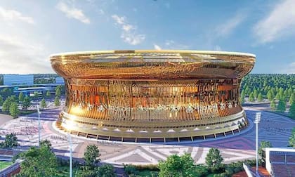 Los detalles del extravagante estadio que se construye en Vietnam.