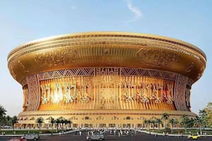 Los detalles del extravagante estadio dorado que se construye en Vietnam