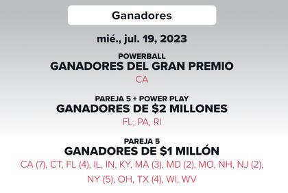Los detalles del ganador del Powerball del 19 de julio