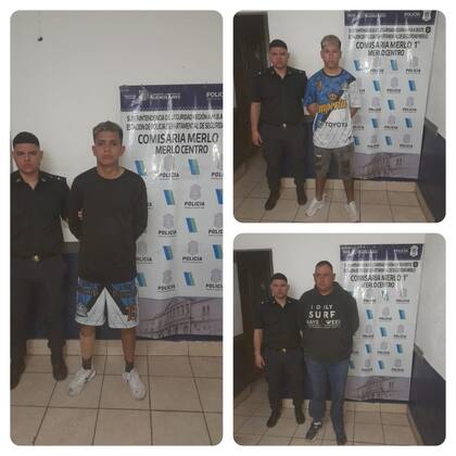 Los detenidos en la Comisaría 1era de Merlo