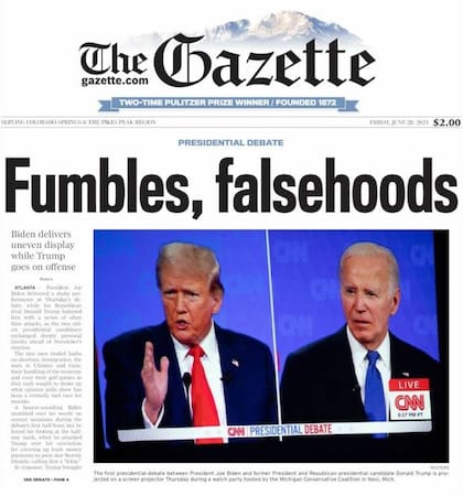 Los diarios de EE.UU. dieron sus sensaciones sobre el debate de Trump y Biden