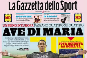 Las ingeniosas tapas de los diarios italianos, rendidos ante la soberbia actuación de Di María