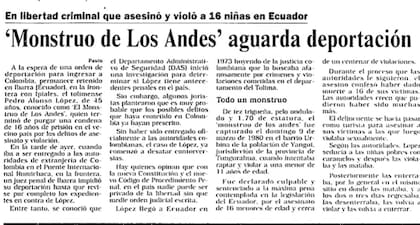 Los diarios informaban sobre las circunstancias de Pedro López en relación a la justicia antes de que el hombre desapareciera