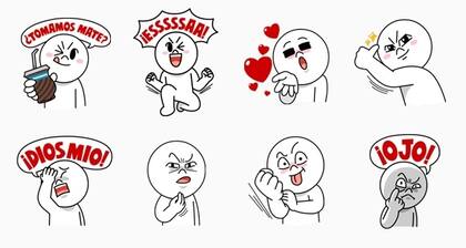 Los dibujos de Line, adaptados a la gestualidad local