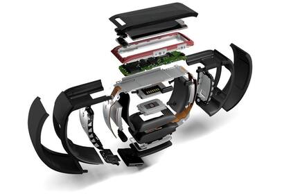 Los diferentes componentes de la pulsera deportiva de Microsoft