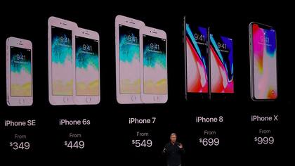 Los diferentes modelos del iPhone anunciados por Apple