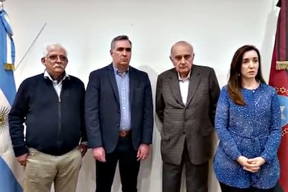 Los diputados Carlos Zapata, Francisco Sánchez, Alberto Asseff y Victoria Villarruel