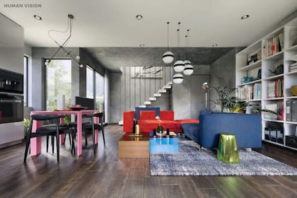 Los diseñadores crearon las imágenes para comparar cómo cada animal vería la misma habitación