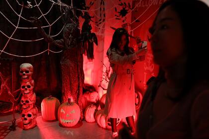 El festival con temática de Halloween en Beijing, China