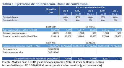 Los distintos escenarios de dolarización posibles para este 2024, según la consultora MAP