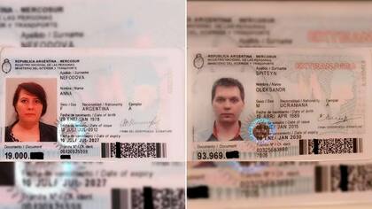 Los documentos de la pareja ucraniano-kazaja que fue encontrada sin vida en un complejo hotelero en Entre Ríos. Gentileza El Litoral