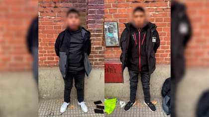 Los dos delincuentes detenidos en Palermo tras el robo de un celular