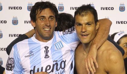 Los dos símbolos del Racing campeón