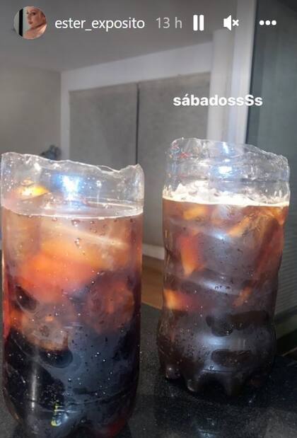 Los dos vasos de fernet que mostró Ester Expósito en sus redes