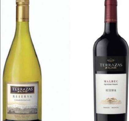 Los dos vinos corresponden a la bodega Terrazas de los Andes