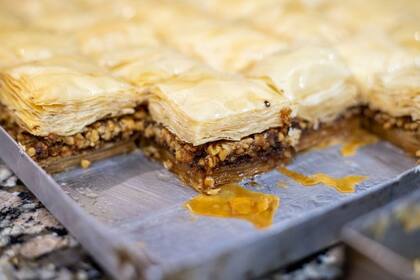 Los dulces no faltan: baklawa.