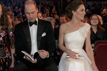 Los duques de Cambridge se ubicaron en la primera fila para disfrutar de la entrega de premios