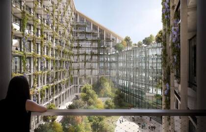 Los edificios tienen patios internos y terrazas descendentes continuas para favorecer el contacto entre sus visitantes