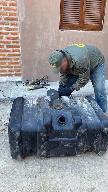 Los efectivos de Gendarmería detectaron la driga dentro de tres tanques