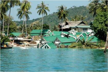 Los efectos de un tsunami son devastadores