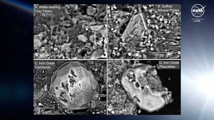 Los elementos contenidos en la muestra del asteroide Bennu