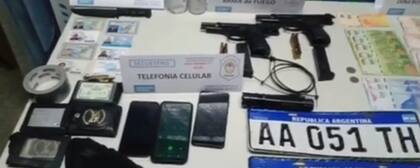 Los elementos secuestrados a los tres gendarmes detenidos por asaltar un supermercado en Glew