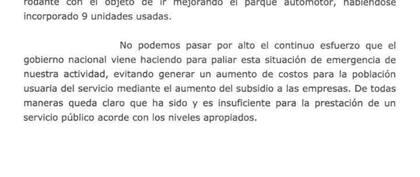 Los elogios de Norberto Milei a la política de subsidios de Kirchner, en un documento oficial