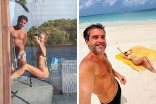 Las fotos de la exclusiva luna de miel de Nicolás Cabré y Rocío Pardo: romanticismo y besos al lado del mar