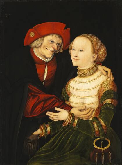 Los enfermos-Parejas desparejas, de Lucas Cranach, el viejo
