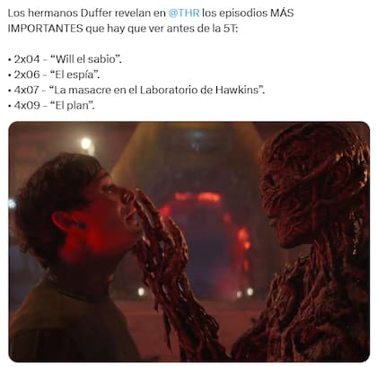 Los episodios que los hermanos Duffer recomendaron volver a ver