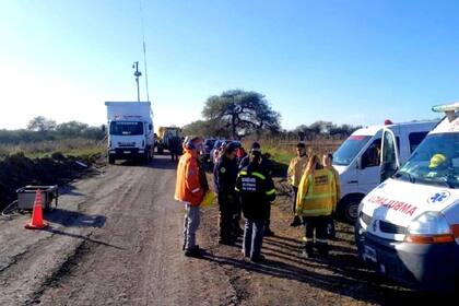 Los equipos de búsqueda de Entre Ríos, durante los rastrillajes en procura de hallar a Enrique Fabiani
