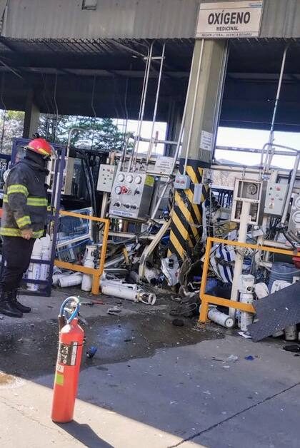 Los escombros de la avioneta