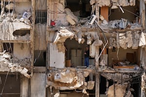 Los escombros tras el ataque israelí sobre los suburbios del sur de Beirut