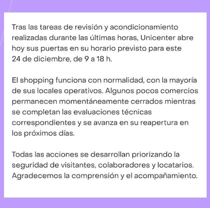 Los establecimientos comerciales operan con esquemas de horario reducido durante este miércoles 24 de diciembre