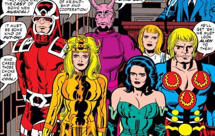 Los Eternos, dibujados por Jack Kirby