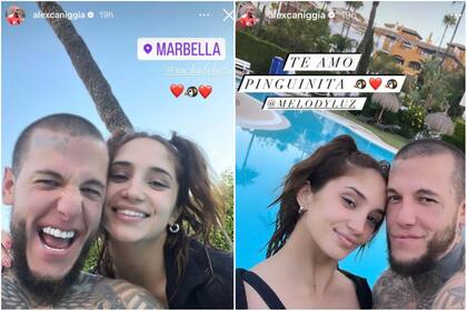 Los exparticipantes de El hotel de los famosos disfrutan de su amor en Marbella (Foto: Instagram @alexcaniggia)