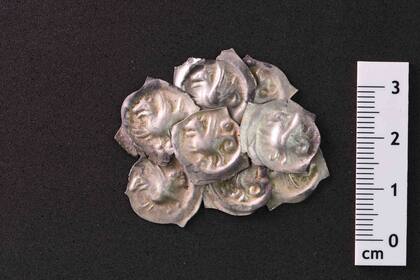 Los expertos creen que las monedas encontradas habrían sido acuñadas hacia el año 1320