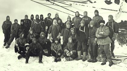 Los exploradores que vivieron la hazaña antártica.