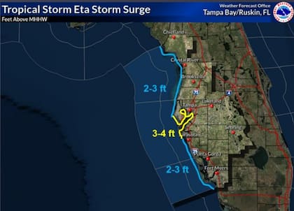 Los factores geográficos y ambientales de Tampa Bay hacen que esta bahía sea propensa a marejadas ciclónicas de gran dimensión