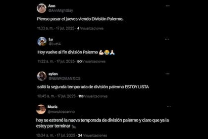 Los fanáticos de División Palermo no tardaron en darle play a la segunda temporada (Foto: Captura de X)