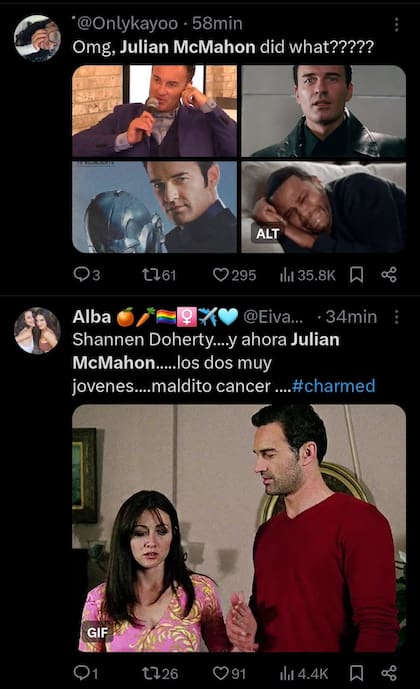 Los fanáticos de Julian McMahon lo recordaron en redes sociales