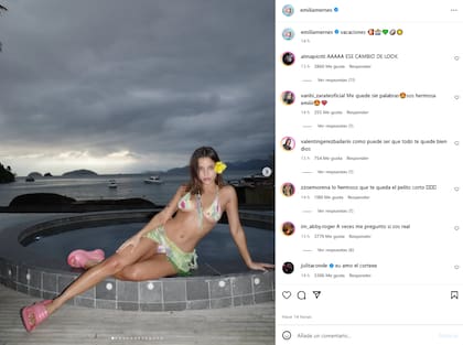 Los fanáticos de la cantante le dieron el visto bueno a su nuevo look (Foto: Instagram @emiliamernes)