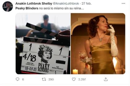 Los fanáticos de la serie aprovecharon la ocasión también para despedir a Helen McCrory, la actriz que interpretaba a la tía Polly, que falleció en abril del año pasado
