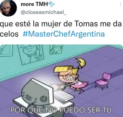 Los fanáticos de Tomás Fonzi hicieron hincapié en la presencia de la esposa del actor en la final de MasterChef