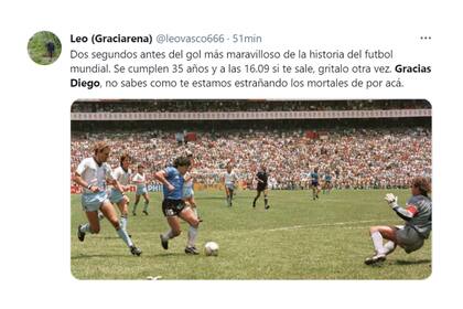 Los fanáticos recordaron el gol marcado por Maradona contra los ingleses