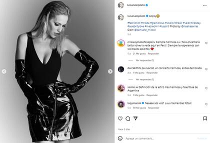 Los fans de la modelo elogiaron su look para la producción de fotos (Foto: Instagram @luisanalopilato)
