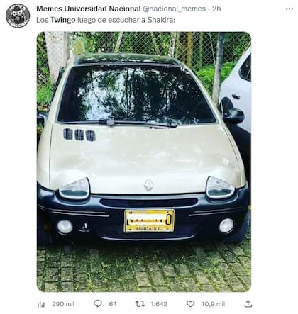 Los fans de Shakira de inmediato reaccionaron en las redes con algunas imágenes de un auto Twingo