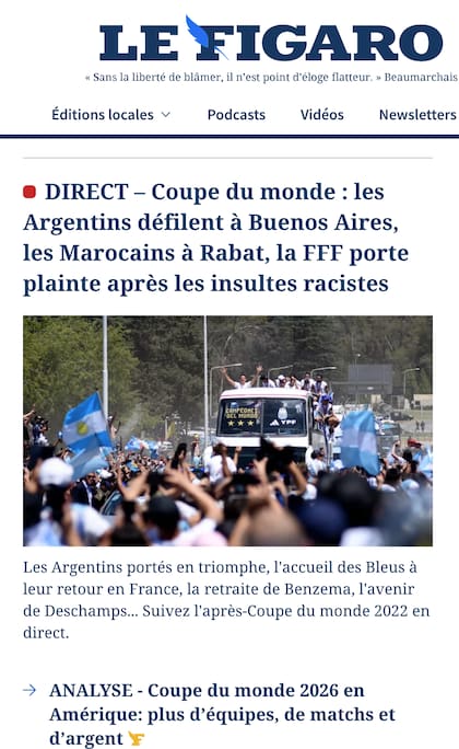 Los festejos en Buenos Aires, según Le Figaro