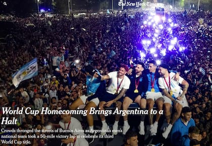 Los festejos en Buenos Aires, según The New York Times