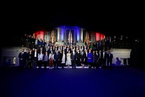 Los festejos en la embajada de los Estados Unidos